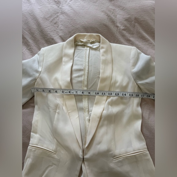 NWOT Rag & Bone White Blazer Hook Closure Formal Work Jacket Sz 2 Made in USA - Picture 9 of 9